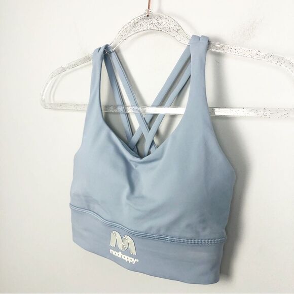 LULULEMON x MADHAPPY | Energy Longline Bra Light Blue Collab Women’s Size 4 - Picture 7 of 14